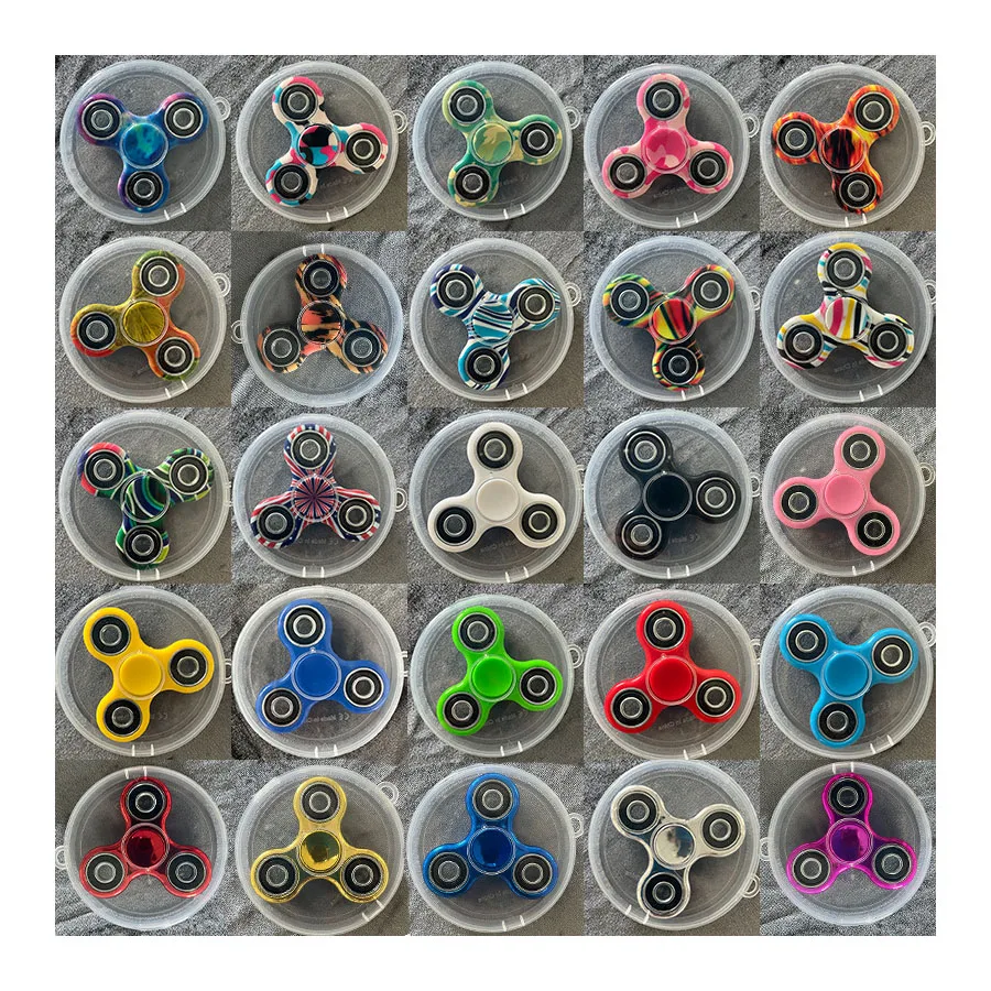 Tri-Spinner Office Desk Classroom Anti Anxiety Focus Finger Fidget Spinners Stress Relief Toys