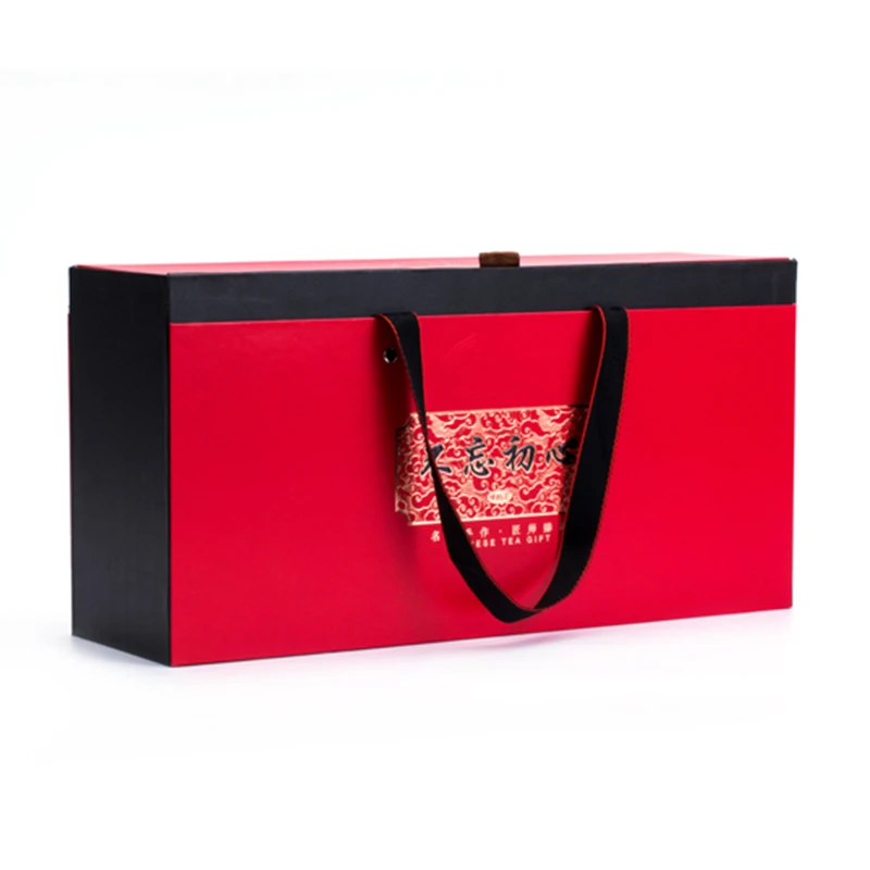 Recyclable Printed Corrugated Cardboard Paper Packaging Box Tea Box for Flavored Teas Present Gift Ideas Red Kraft Paper 1000pcs
