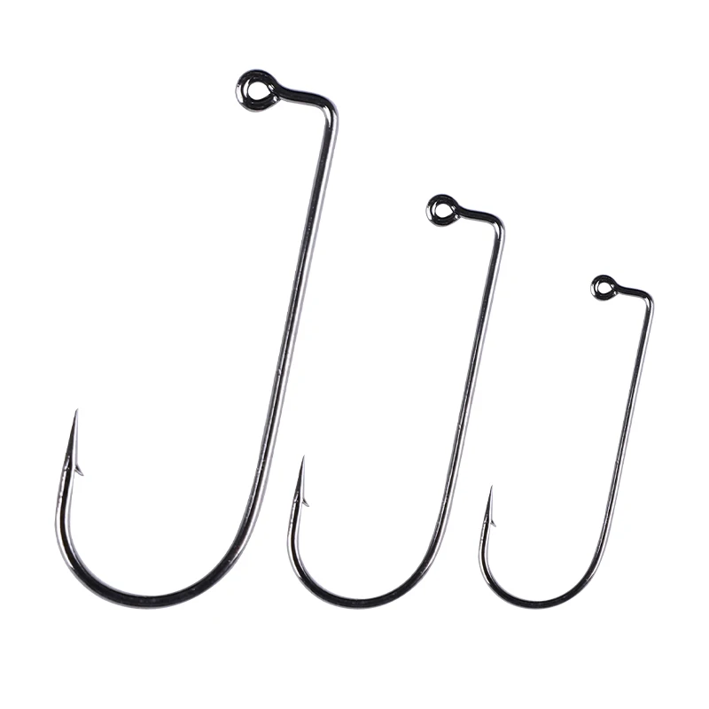 TAIGEK Quality 1X 2X Strengthen Jig Head Hooks Worm Fishing Soft Baits Hook
