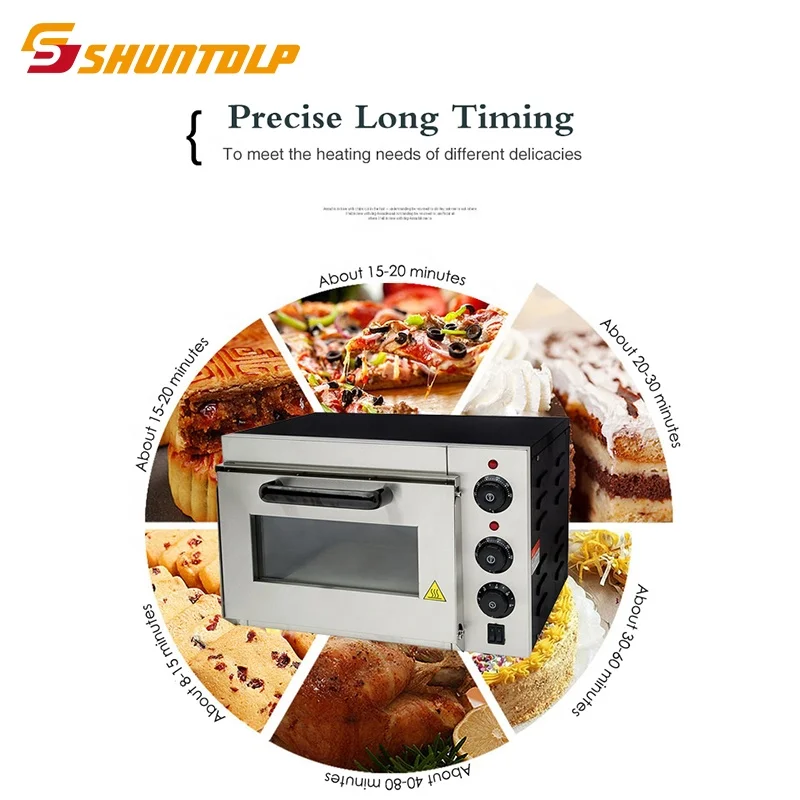 Electric Mini European Bread Oven with Baking Stone for Home Bakery and Commercial Restaurants 350 degree Small deck oven