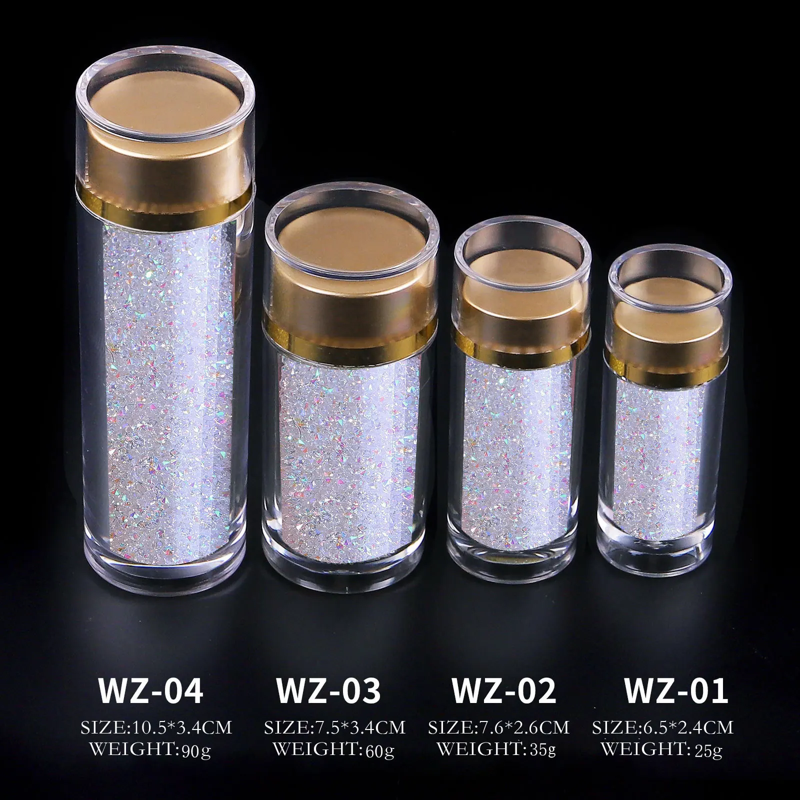 Wholesale 3D pixie nail art micro crystal AB caviar beads nail stones rhinestones glitter nail pixie crystals with box packing