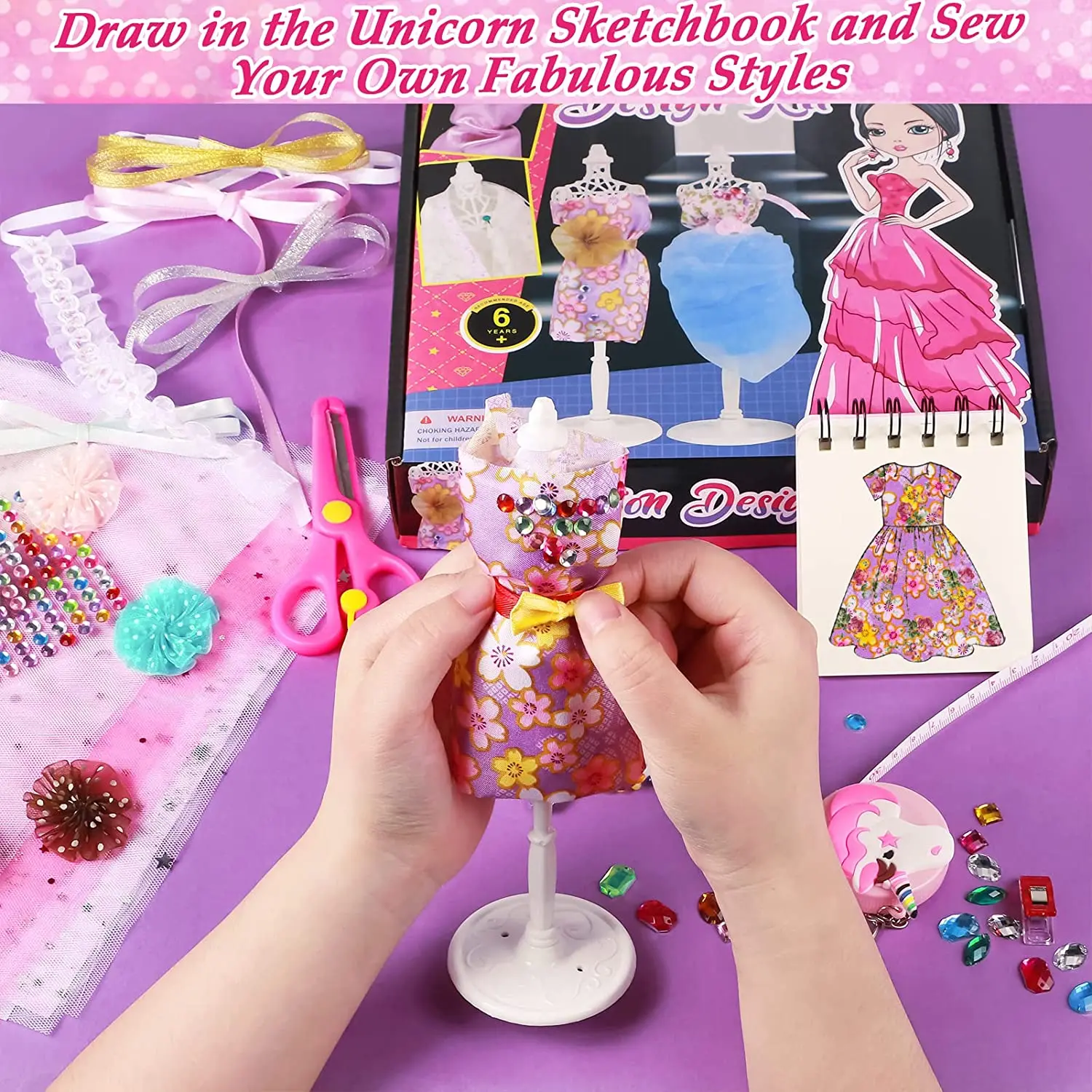 Fashion Wedding Dress Design Kit DIY Clothes Designs Art&Craft Kit for Kids Girls Adults