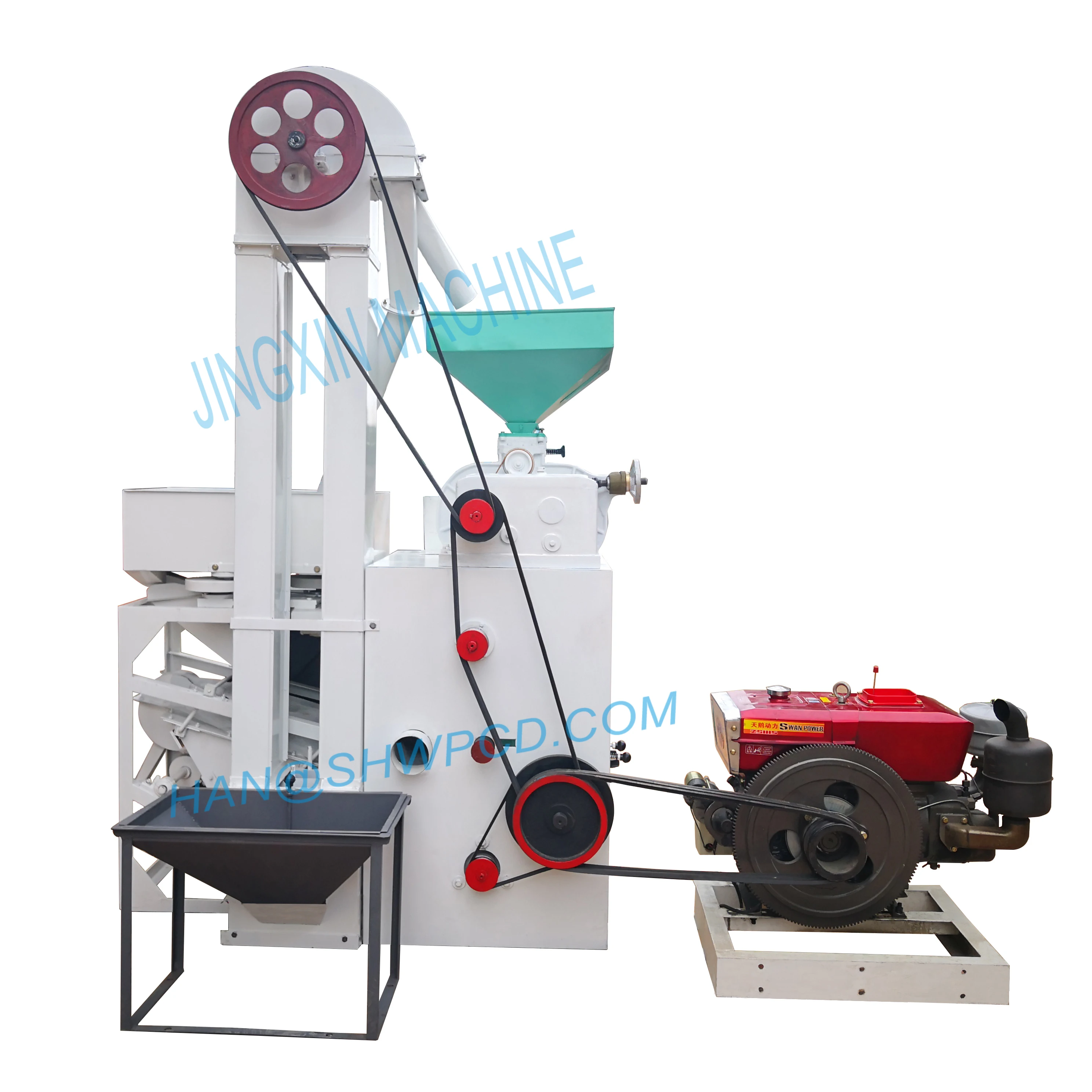 Hot Sale 400-500kg per hour Small scale Automatic Diesel Rice Mill Rice Processing Machine
