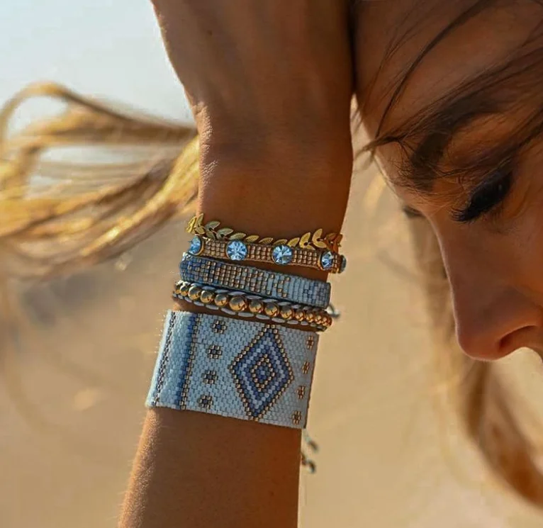 Bohemian women bracelet miyuki bracelet delicate eye seed beads jewelry pulseras jewelry handmade colorful miyuki bracelet set