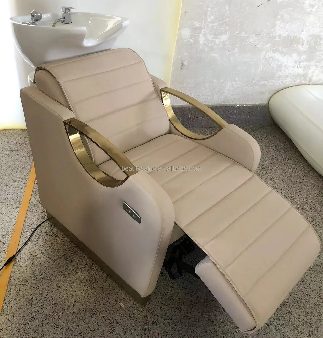 Luxury Modern Electric Hair Salon Equipment Auto Shampoo Chair with Ceramic Shampoo Bowl