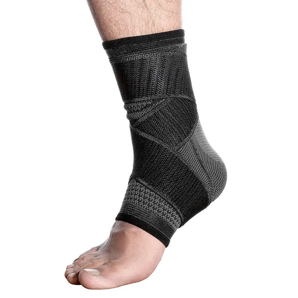 tobilleras deportivas Basketball Support Protector Wraps Elastic Bandage Green Compression Ankle Sleeve Brace With Strap