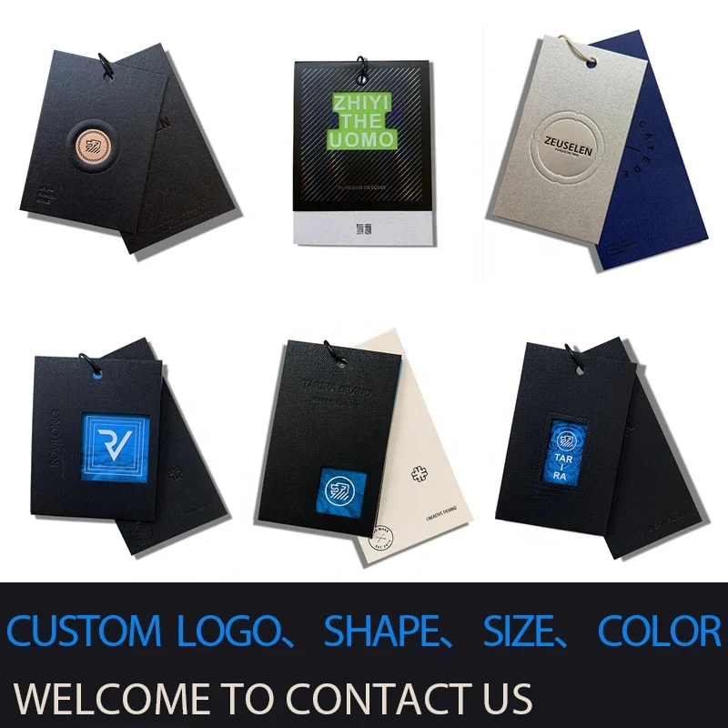 Texture Paper Embossed logo Paper Tag