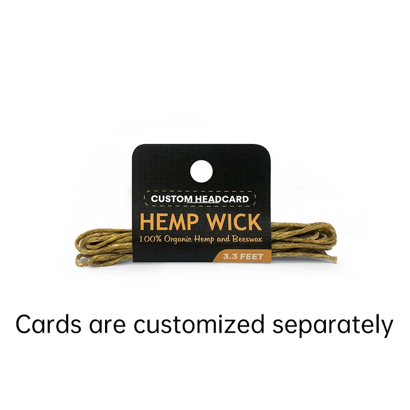 Hot Sale High Quality Factory Customized Length Natural Organic Pure Beenwax Hemp Wick
