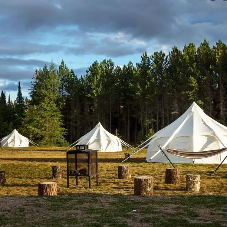 Factory Direct High Quality Outdoor Camping Tent Oxford Flame Retardant Water Drop Lotus Tent