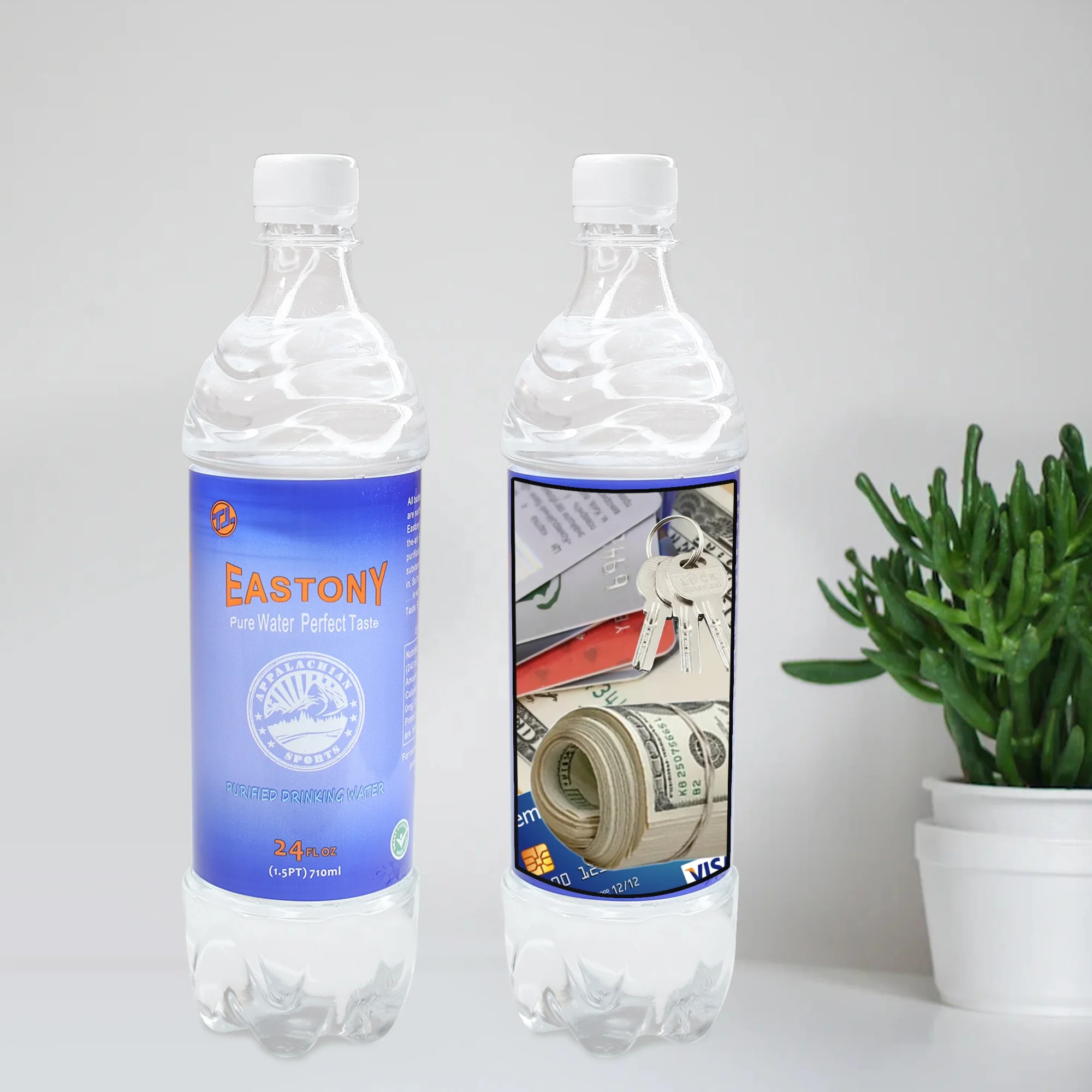 EASTOMMY ET-410294 Water Bottle Safe Diversion Safe Water Bottle Can Safe Water Bottle Stash Can Travel Hiding for Cards