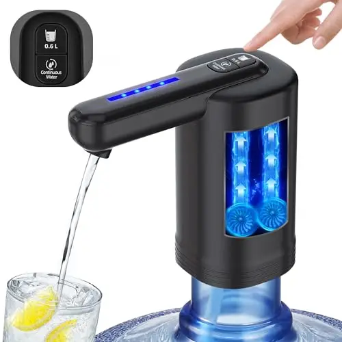 Best Selling 5 Gallon Double Pump Water Bottle  Electric Rechargeable  Automatic Portable Water Dispenser Pump USB Charge