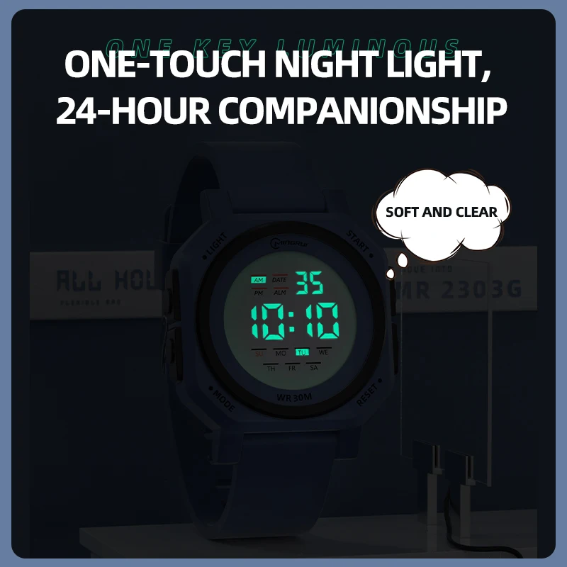 Wholesale Oem Boy Girl Chronograph Gift Sport Watches Calendars Date Week Kids Digital Watch