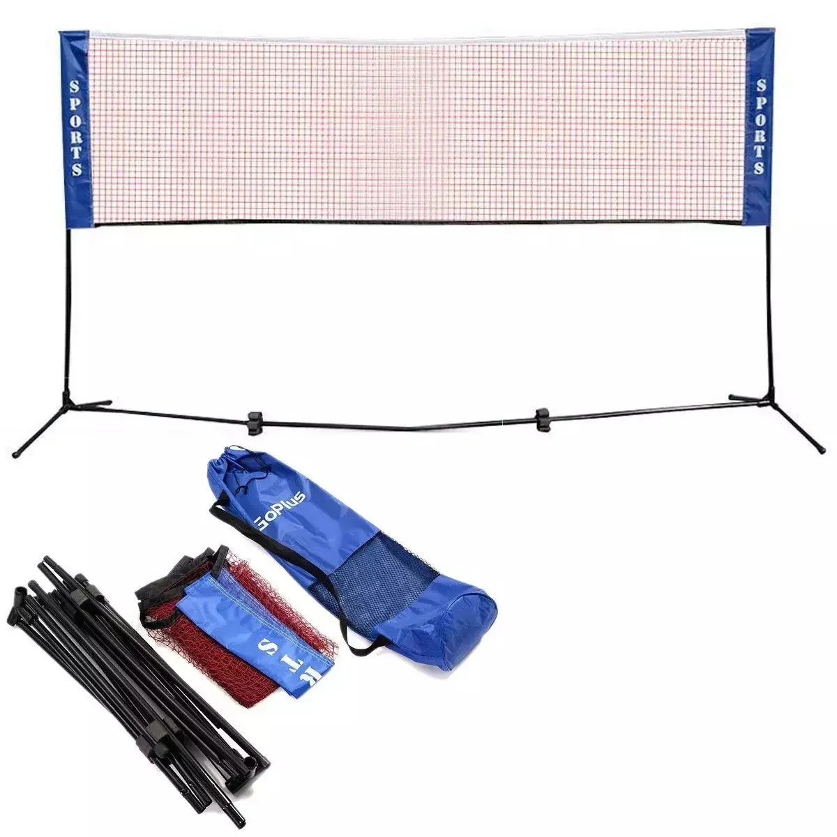 Portable Steel Tube Badminton Net Rack Set Outdoor and Indoor Sports Training Equipment
