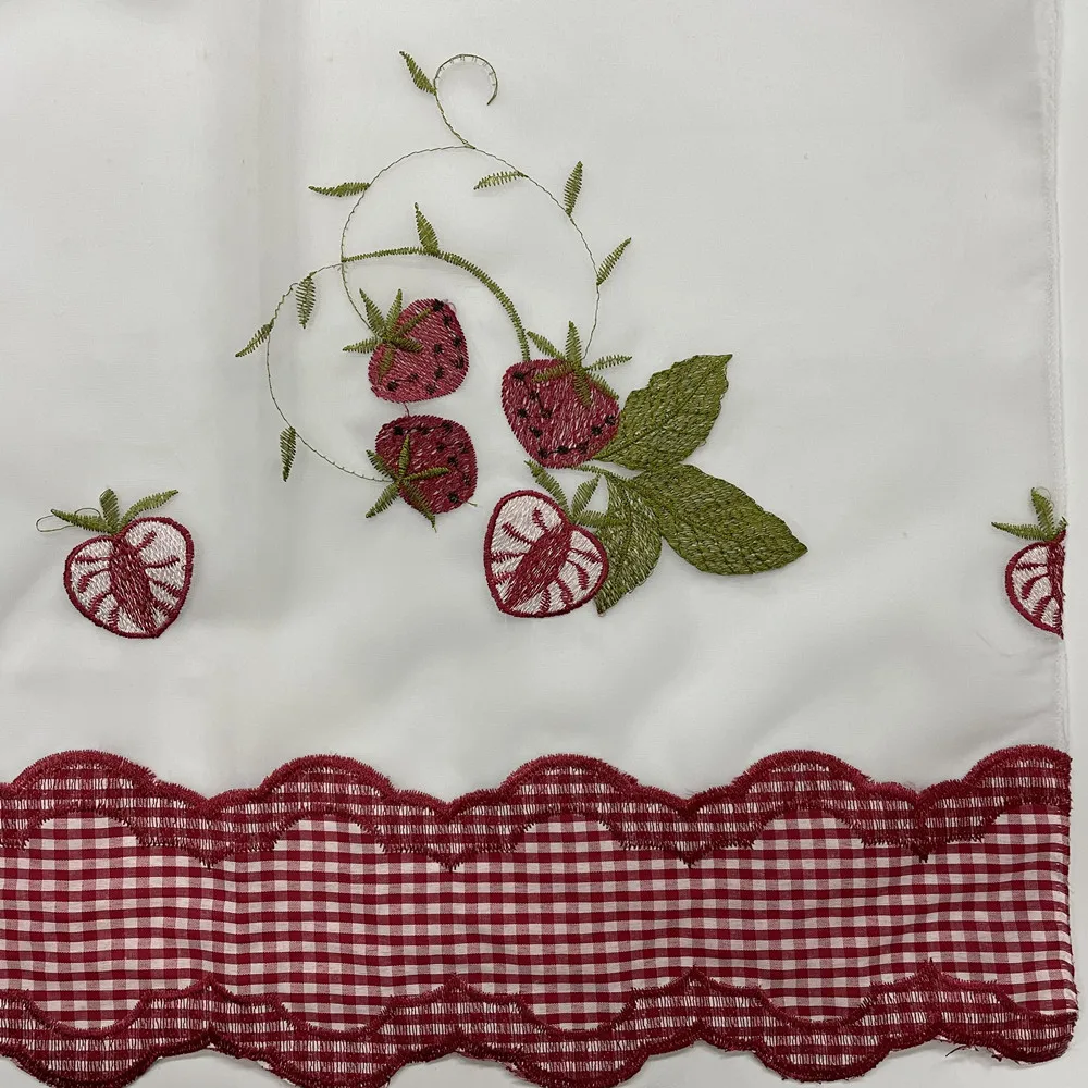 Fancy floral tulle lace embroidery curtains for windows valance cheap sheer embroidered curtain fabric
