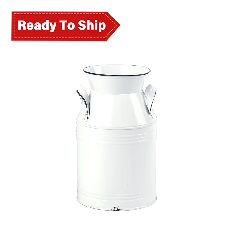 Metal Galvanized Milk Can Milk Pot Flower Jug home decorative nordic style  simple design handle container packing/giftpacking