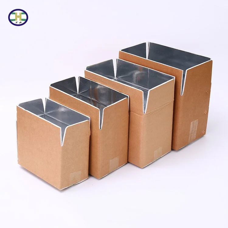 Circular durable food transportation fresh frozen meat carton cold chain insulation foldable anti-corrosion carton