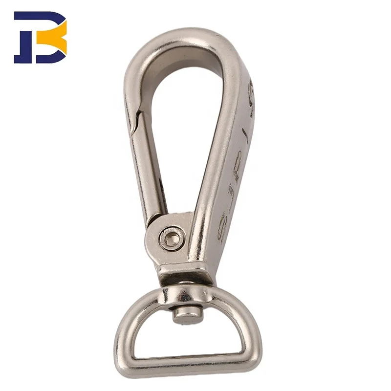 Manufacturer Promotional Small Lock Climbing Keychain Snap Hook Safety Heavy Duty Metal Spring Clip Hook Aluminum Carabiner