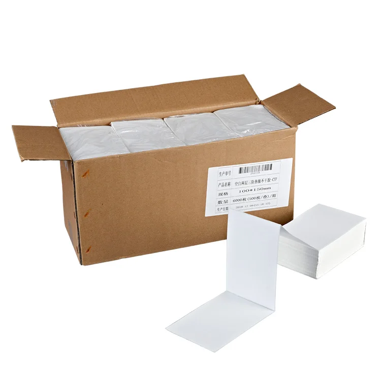 Stock A6 100 x 150 mm Thermal Printer 500pcs Waybill Waterproof Thermal Shipping Label Sticker Thermal Paper