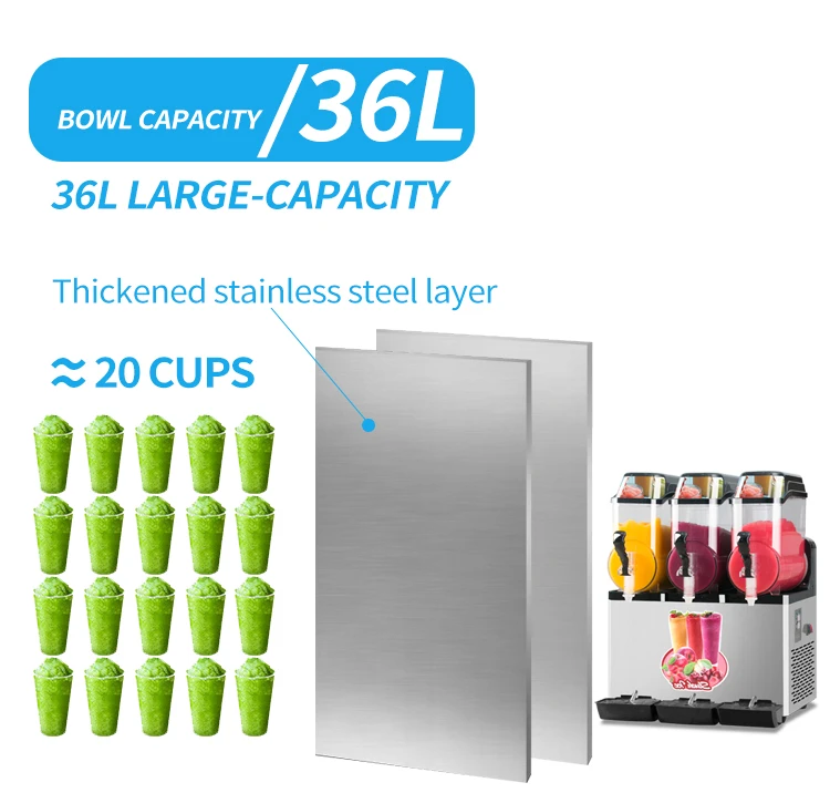 110V220V frozen drink machine 3 tanks 12Lx3 slush granita/slush machine/slushy machine