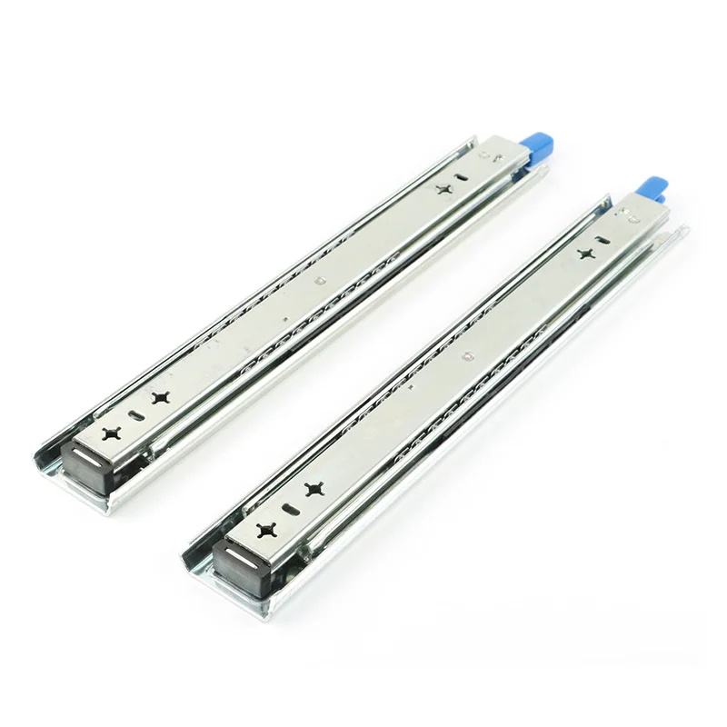 OEM 53mm heavy duty load 120kg telescopic channels guides drawer rails with Locking