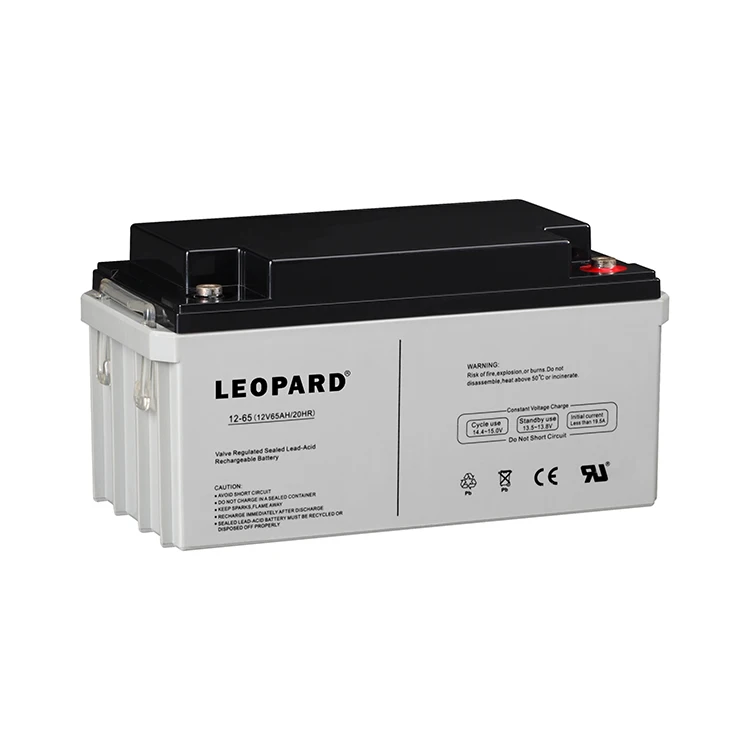 LEOPARD Energy Solar Power Storage Battery Pack Box Container Brand 12v 65ah 12 Ce Sealed 6 Mω 12 Years 13.6V to 13.8V HT12-65