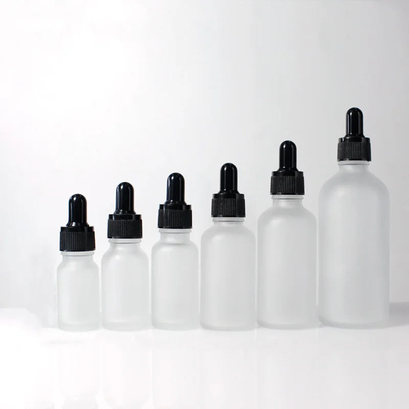 10ml 20ml 30ml 50ml 100ml Cosmetic Dropper Bottle Matte Glass Essential Oil Bottle Dropper