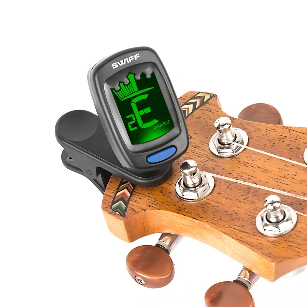 Guitar Tuner Clip-On Tuner Digital Electronic Tuner Acoustic with LCD Display for Guitar, Bass, Violin, Ukulele