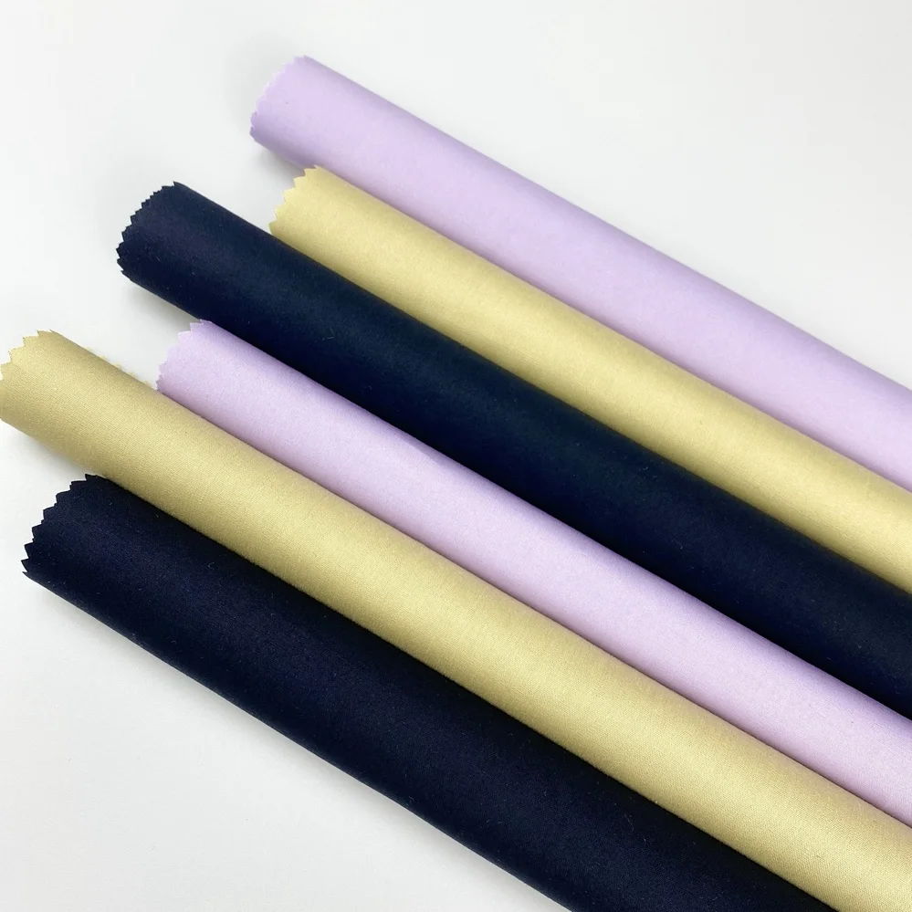 Сплошной цвет супер мягкий 135gsm ткань Обычная Экологически чистая лиоцелл волокно 55% Тенсел 45% сахарной ваты для рубашка Детская Пижама с рисунками