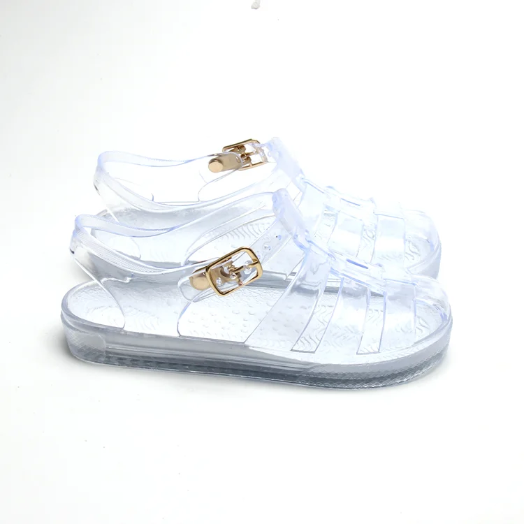 Hot PVC Jelly Sandals Kids Summer Shoes High Quality Super Soft Casual Waterproof Trend Light T Strap  Children jelly Sandals