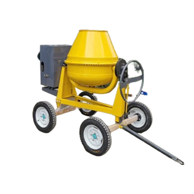 Compact 350L Portable Electric Concrete Mixer - Mini Mobile Drum Cement Machine for Efficient Mixing