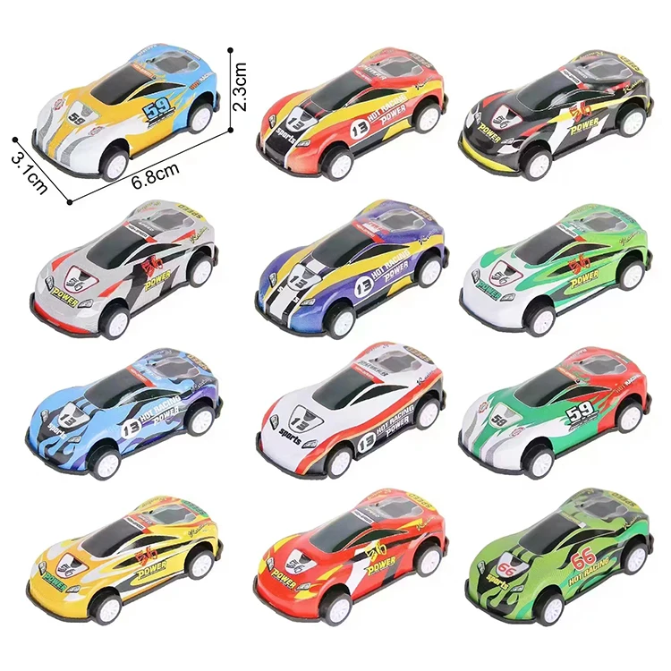 6.8CM Series Iron Alloy Pull Back Racing Car and Off-road Vehicle Series Toys For Kids
