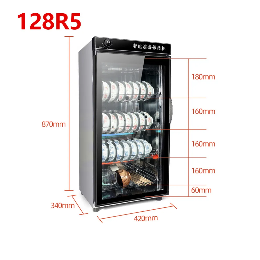 Коммерческий шкаф для сушки посуды с одной стеклянной дверью, Электрический стерилизатор блюд, озоновая посуда, дезинфекционный шкаф