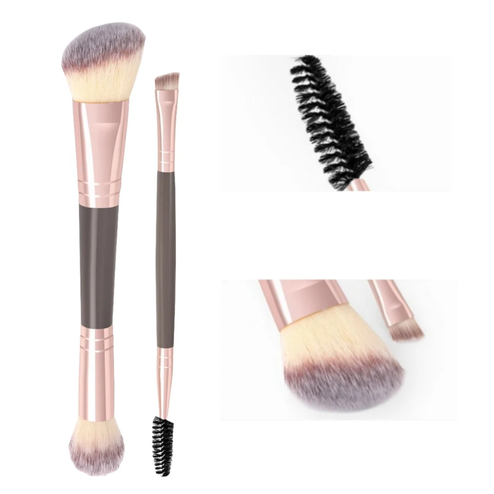 Shopify Sourcing Agent 2024 Soft 2 In 1 Double Head Foundation Makeup Brush Concealer Brush Shadow Blush Brush