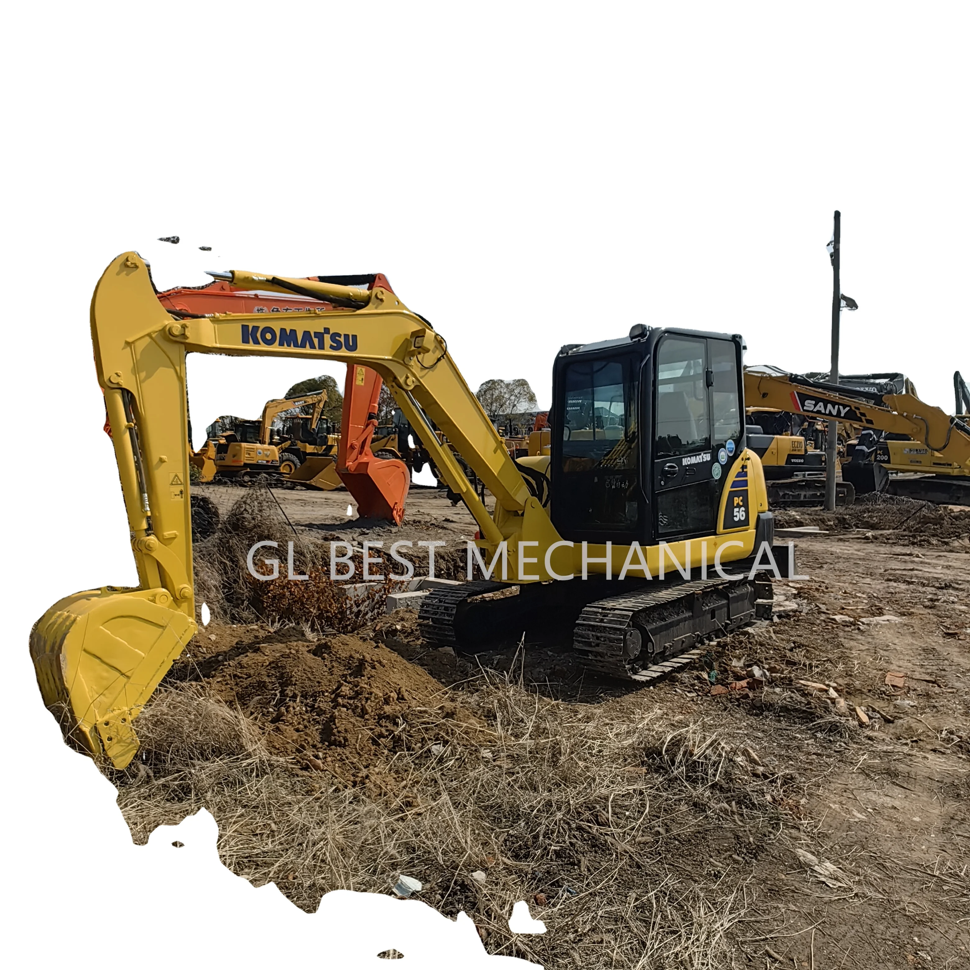 KOMATSU Pc56 Second-hand Excavator Japan  Road Construction Used Digger Good Quality Pc56For Cheap Price Sale