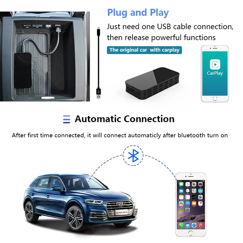 Универсальный USB ключ литой Apple беспроводной Carplay адаптер