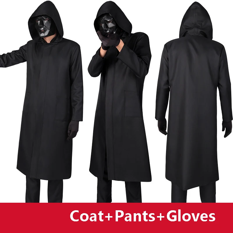 Squid Game Mask Track Suit Outfit T Shirts Set Soldier Jumpsuit Cosplay Jacket Clothes Hoodie Tracksuit Suite Squid Game Costume