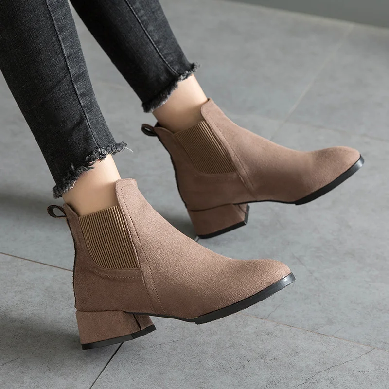 Size35-43 Suede womens boots Q7