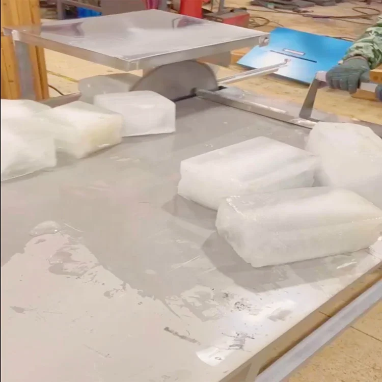Hot selling Ice cube divier / Stainless Steel Saw Ice Cube Brick Machines