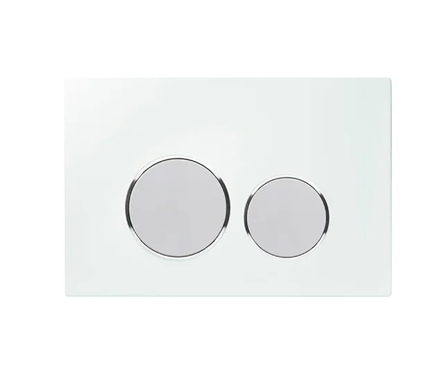 WC Toilet Tempered Glass Dual Flush Push Button for in Wall Cistern