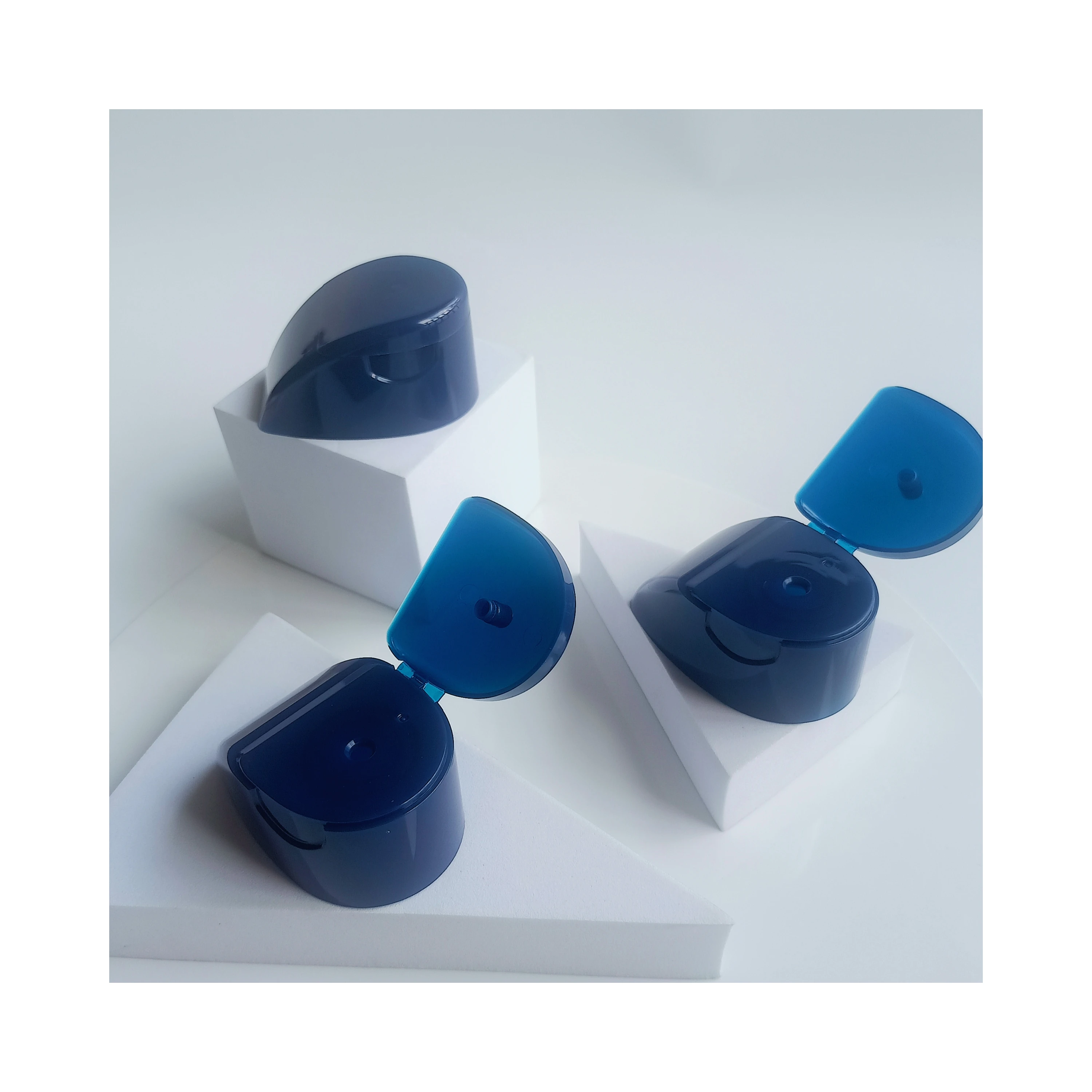 Recyclable Factory Direct 24mm Plastic Snap on Hair Conditioner Bottle Oval Flip Cap