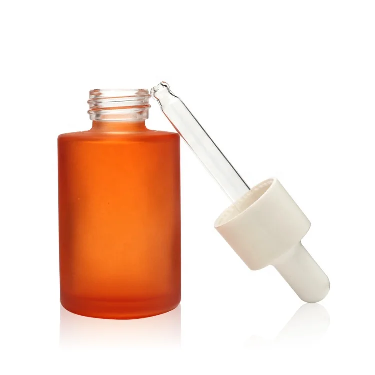 15ml 20ml 30ml 50ml Essential Oil Serum Flat Shoulder Translucent Glass Dropper Bottle for eye cream With Pipette