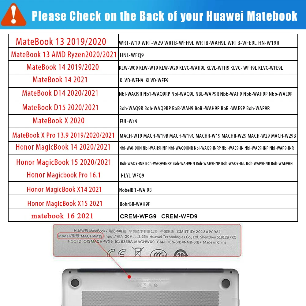 For Huawei Mate 13S 14S D14 D15 AMD MateBook Xpro 13 inch X Pro 2021 Magicbook 13/14/15 /16 Pro 16.1 Crystal Frosted Laptop Case