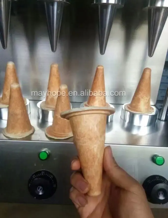 MAYHOPE  Industrial Crispy Waffle Ice Cream Horn Torch Cone Cup Making Machine Ice Cream Cone Machine for Sale