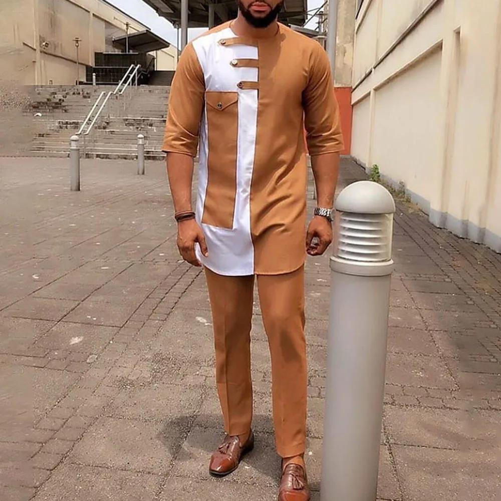 Dashiki clothes African Trending Kaftan Men Dresses Shirts and Trousers Native Wear Africa clothing for Man