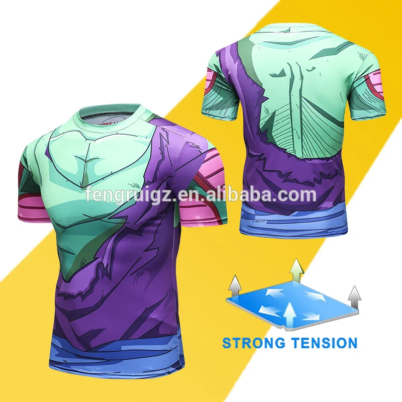 New Series Anime Workout T Shirt Men Casual Anime Sublimation Sportswear