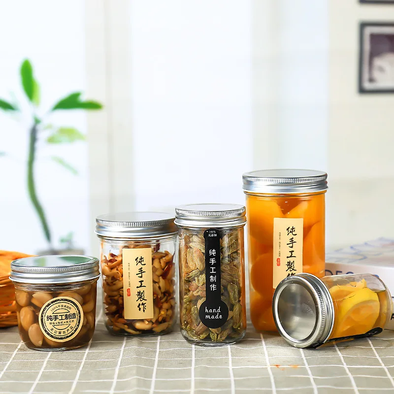 Factory Direct Hot pepper Sauce Glass Bottle Caviar Sealed Jar Glass Jars For Jam And Honey