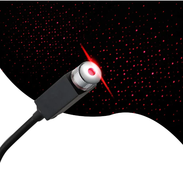 Новый Романтический гибкий светодиодный проектор звезд с USB для автомобиля ночник потолочный