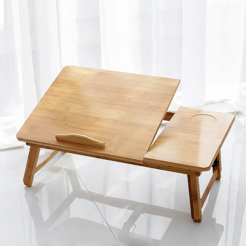 Multi-functional Home & Dormitory Study Folding Adjustable 100% Bamboo Laptop Table