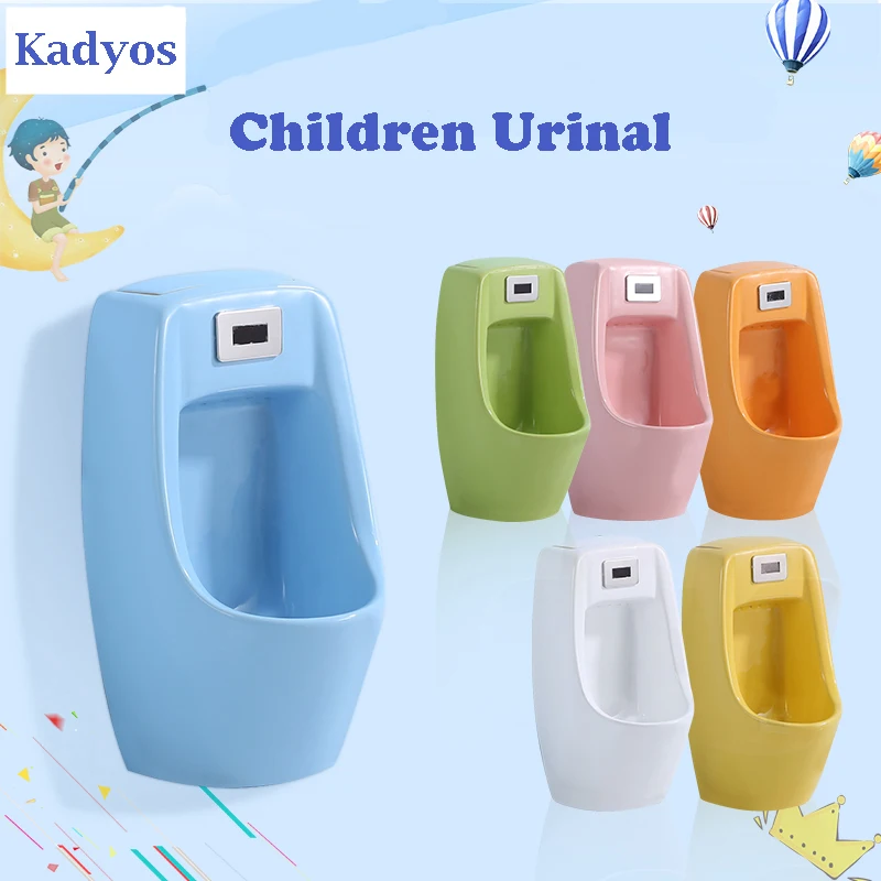 KD-K001UA Artistic Colored Sanitary Ware for Kindergarten Wall Mounted Ceramic Urinal Trap Pink Colored Small Size Urine Bowl