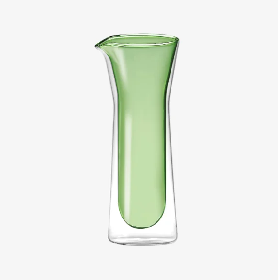 Custom Made Heat Resistant Clear Glass Water Pitcher Borosilicate Double Wall Borosilicate Glass Milk Jug